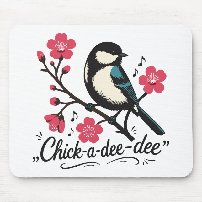 Tapis De Souris cri de la mésange 'tchic-tchic-tchic' (Devant)