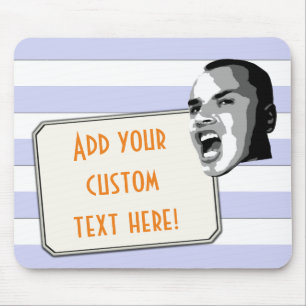 Tapis De Souris Cri fait sur commande des textes sur les rayures