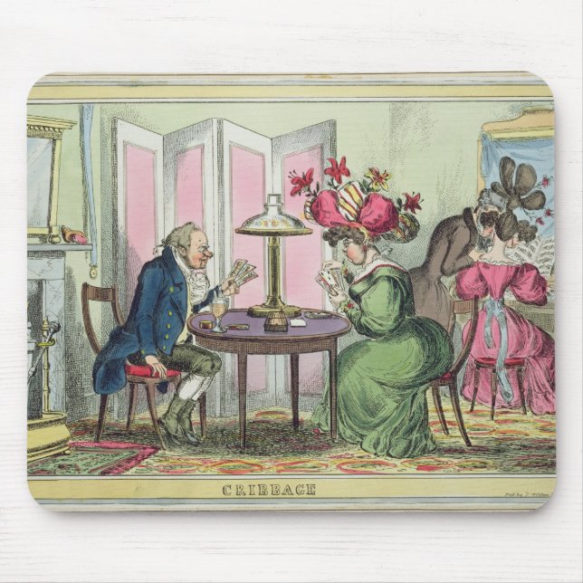 Tapis De Souris Cribbage, édité par Thomas McLean, Londres (colo (Devant)