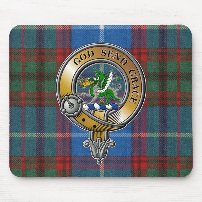 Tapis De Souris Crichton Tartan & Badge (Devant)