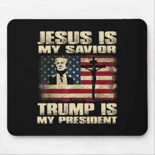 Tapis De Souris Criminel Condamné Jésus Est Mon Sauveur Trump Est