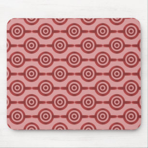 Tapis De Souris Crimson Red Trendy Circles Mousepad