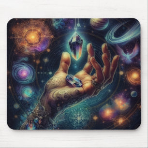 Tapis De Souris Cristal céleste dans la spacy Palm Galaxy