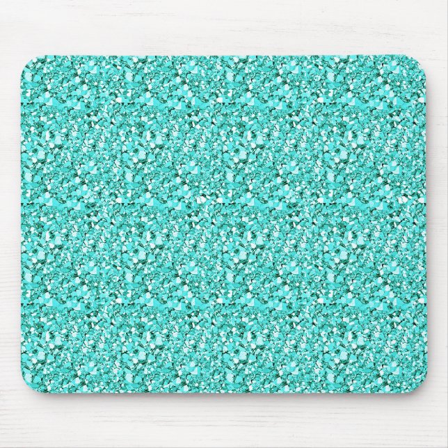 Tapis De Souris Cristal de Druzy - bleu bleu vert (Devant)