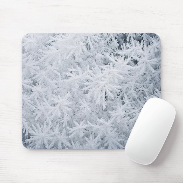 Tapis De Souris Cristaux De Glace Sur Verre (Avec souris)