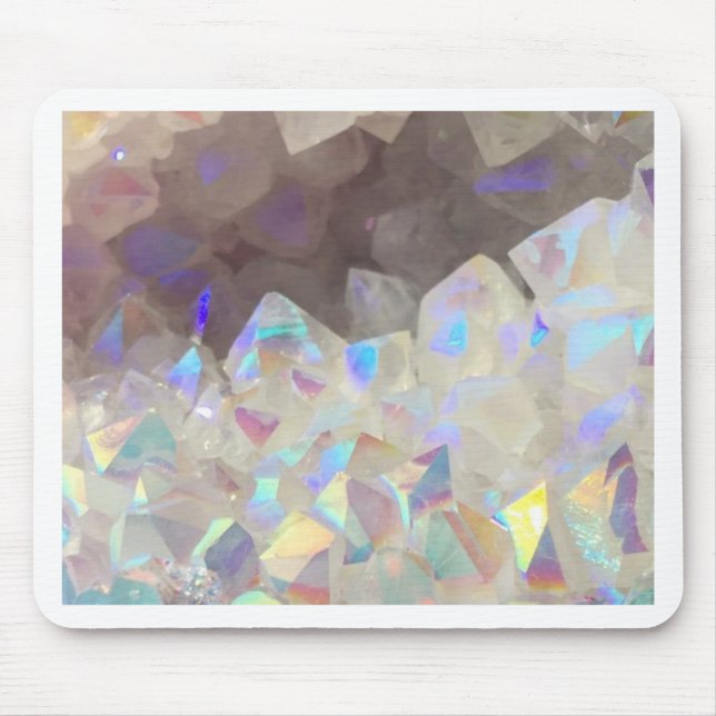 Tapis De Souris Cristaux iridescents d'aura (Devant)