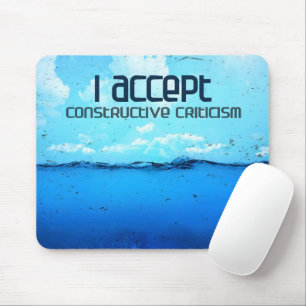 Tapis De Souris "Critique constructive" Motivation Affirmation