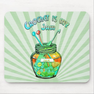 Tapis De Souris "Crochet, c'est ma confiture"