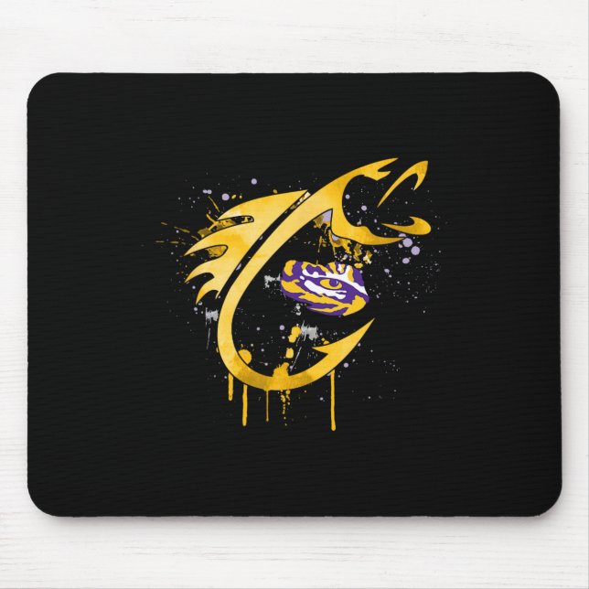 Tapis De Souris Crochet de pêche Tigers Lsu  (Devant)