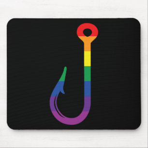 Tapis De Souris Crochet LGBT Fierté Arc-en-ciel Gay pêcheur à la l