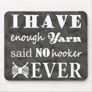 Tapis De Souris Crochet ・ Pas Assez Fer Hook-er Artisanat Foncé