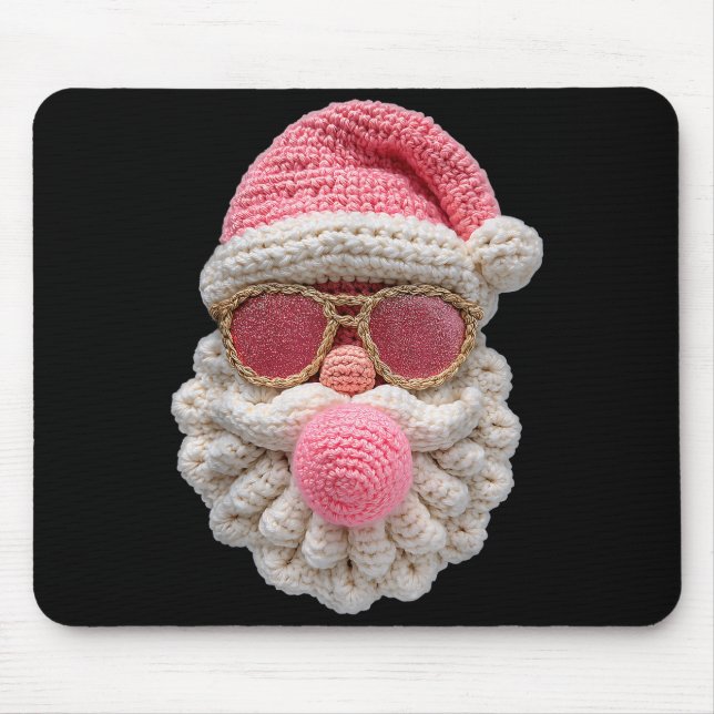 Tapis De Souris Crochet Santa Blowing Bubble Gum Christmas Girly K (Devant)