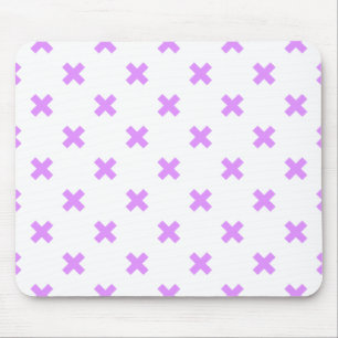 Tapis De Souris Crochets Lilac sur blanc
