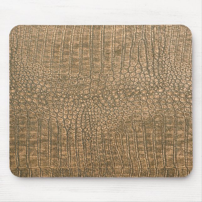 Tapis De Souris Crocodile Brown foncé Design de la texture en cuir (Devant)