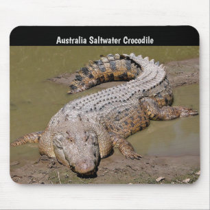 Tapis De Souris Crocodile d'eau de mer de l'Australie