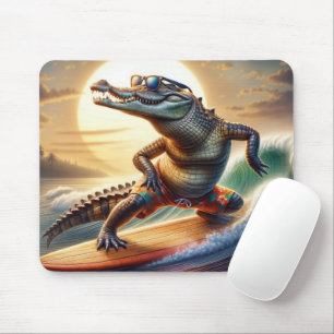 Tapis De Souris Crocodile en surf