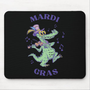 Tapis De Souris Crocodile Mardi Grawr Costume Mardi Gras Gator Hom