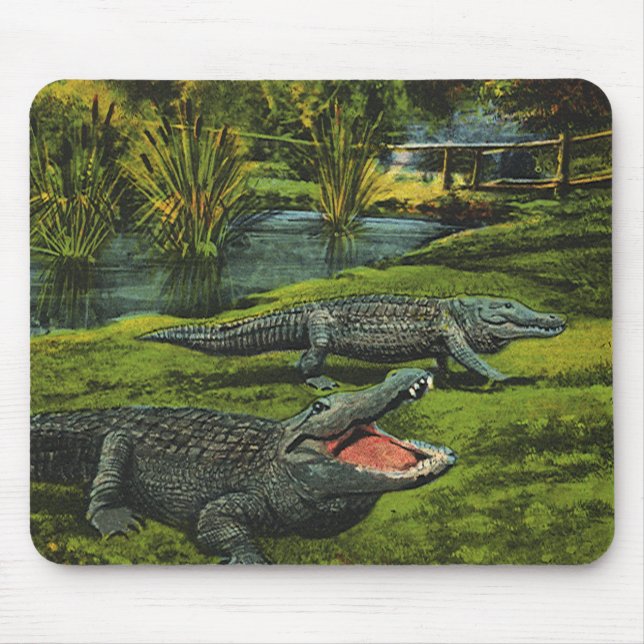 Tapis De Souris Crocodiles, Animaux de la vie marine reptiles vint (Devant)