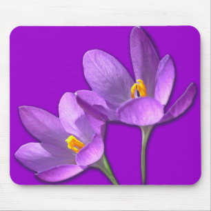 Tapis De Souris Crocus Fleur Mousepad Purple / Décor bleu Cadeaux