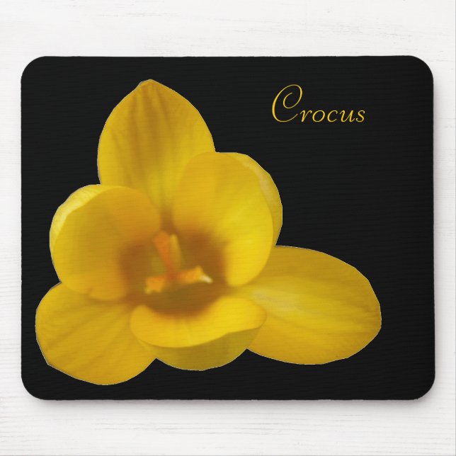 Tapis De Souris Crocus jaune personnalisable Mousepad (Devant)