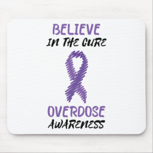 Tapis De Souris Croire en la cure Purple Ribbon Surndose Sensibili