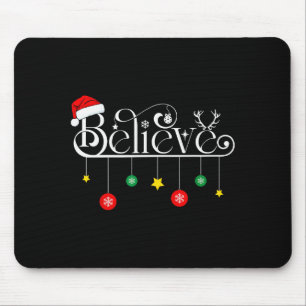Tapis De Souris Croire Noël Père Noël Renne Canne à bonbon 