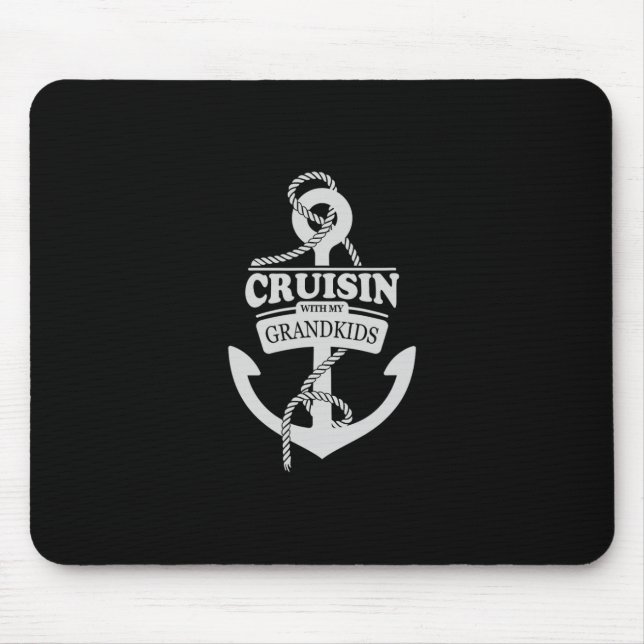 Tapis De Souris Croisière avec mes petits-enfants - Conception d'a (Devant)