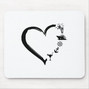 Tapis De Souris Croisière coeur vacances navire bateau couples ama