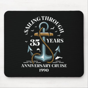 Tapis De Souris Croisière d'anniversaire de mariage de 35 ans