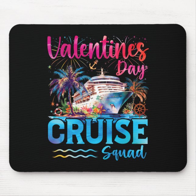 Tapis De Souris Croisière de la Saint-Valentin Équipe 2026 Vacance (Devant)