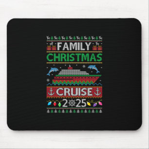Tapis De Souris Croisière de Noël en famille 2025 Équipage de la c