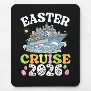 Tapis De Souris Croisière de Pâques 2026 Vacances Navire de Lapin