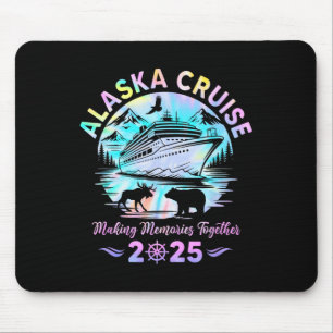 Tapis De Souris Croisière en Alaska 2025 Groupe de famille et d'am