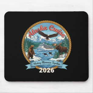 Tapis De Souris Croisière en Alaska 2026 Amis et famille correspon
