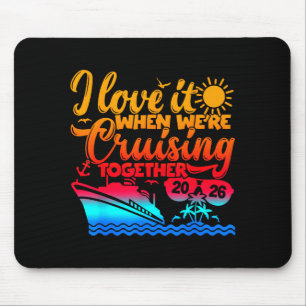 Tapis De Souris Croisière en famille 2026 J'adore quand on croise