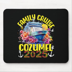 Tapis De Souris Croisière familiale 2025 Cozumel Mexique Voyage en