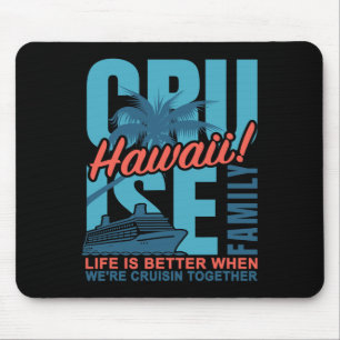 Tapis De Souris Croisière familiale à Hawaii tenue assortie mignon