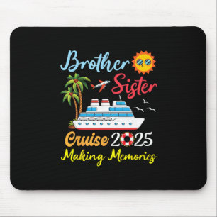 Tapis De Souris Croisière Frère Soeur 2025 Création de Souvenirs F