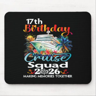 Tapis De Souris Croisière pour les 17 ans entre amis et en famille
