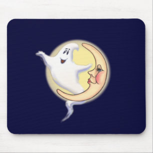 Tapis De Souris CROISSANT DE LUNE et FANTÔME par SHARON SHARPE