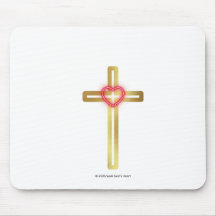 Croix avec cœur au milieu 
