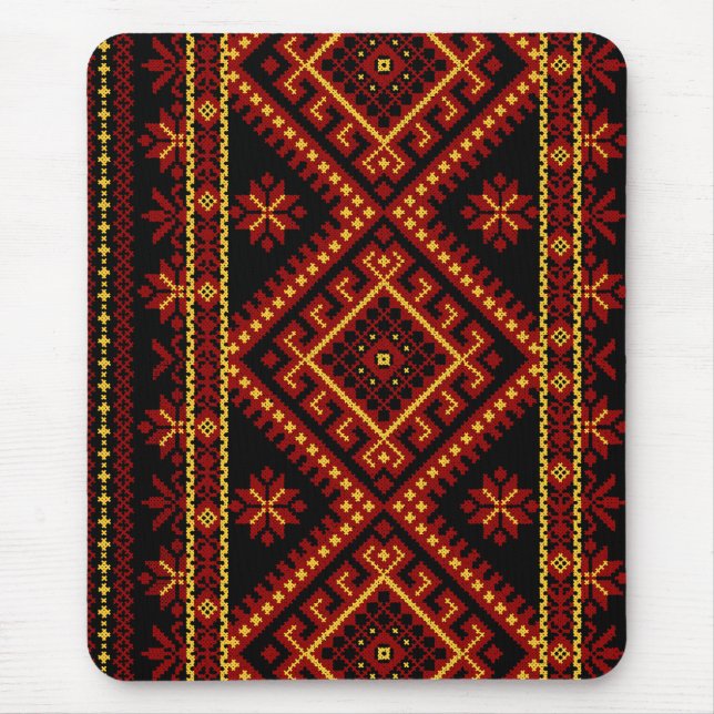 Tapis de souris Croix brodée ukrainienne (Devant)