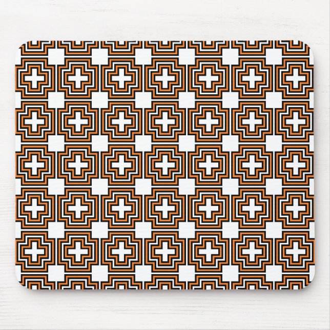 Tapis De Souris Croix & Carré Orange - Mousepad (Devant)
