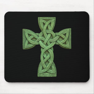 Tapis De Souris Croix celtique irlandaise Nœud chrétien Sainte Tri