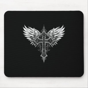 Tapis De Souris Croix chrétienne ange religieux