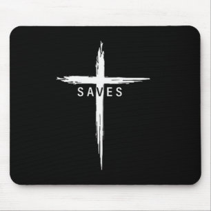 Tapis De Souris Croix chrétienne cool Jésus sauve les hommes les f