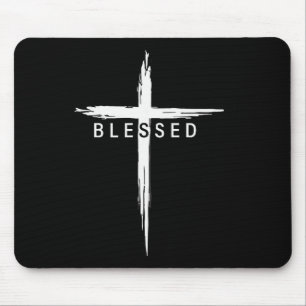Tapis De Souris Croix chrétienne graphique Jésus-Christ Hommes Fem