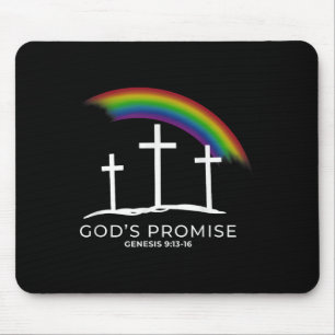 Tapis De Souris Croix de Christ arc-en-ciel amusant - Citation chr