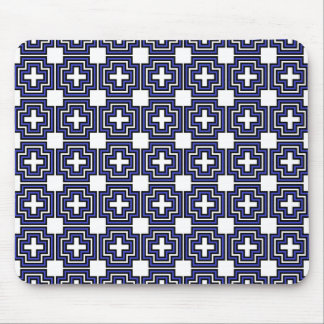 Tapis De Souris Croix et bleu Carré - Mousepad