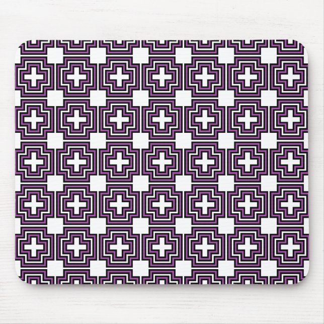 Tapis De Souris Croix et Carré pourpre - Mousepad (Devant)